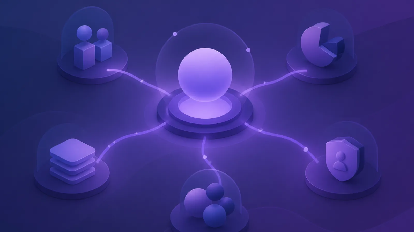 Abstract partner ecosystem connected through one partner management platform